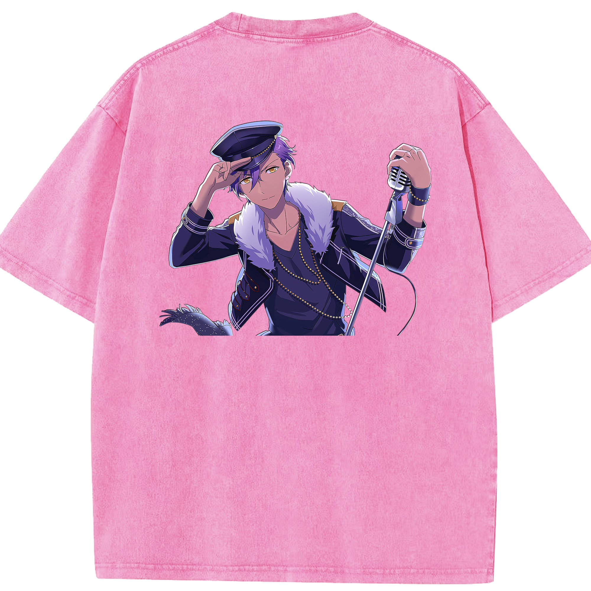 （画像用） あんさんぶるスターズ! Ensemble Stars 綿100% ヴィンテージ風 半袖Tシャツ（背面プリント）